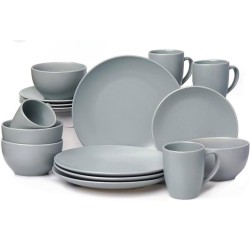 Ceramic 16 Piece Dinner Set Grey