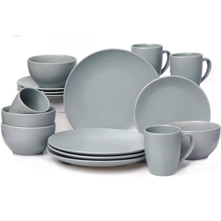 Ceramic 16 Piece Dinner Set Grey