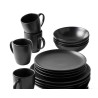 Ceramic 16 Piece Dinner Set Black