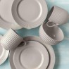 Ceramic 16 Piece Dinner Set Light Grey