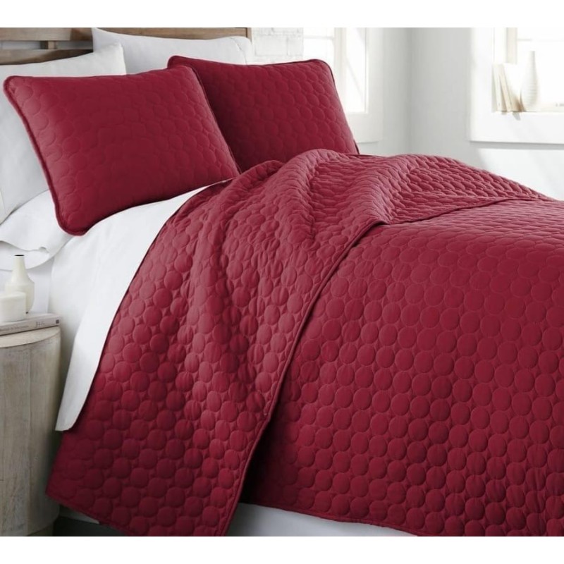 Plain Colour Circle Embossed Quilt 04