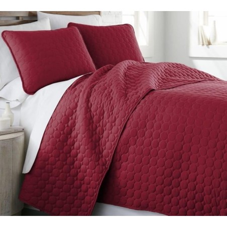 Plain Colour Circle Embossed Quilt 04
