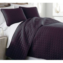 Plain Colour Circle Embossed Quilt 05