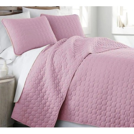 Plain Colour Circle Embossed Quilt 07