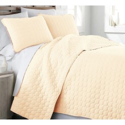 Plain Colour Circle Embossed Quilt 08