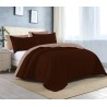 REVERSIBLE EMBOSSED COIL BEDDING - Brown and Tan