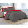 REVERSIBLE EMBOSSED COIL BEDDING -Grey and Red