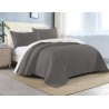 REVERSIBLE EMBOSSED COIL BEDDING -Grey and White/Cream