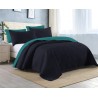 REVERSIBLE EMBOSSED COIL BEDDING -Black and Green