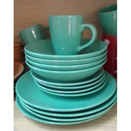 16 piece ceramic dinner set/service - Green