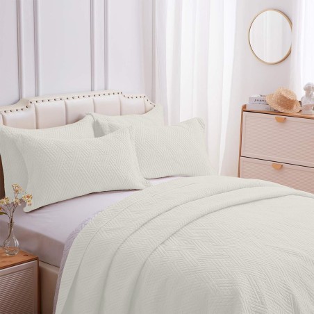 COIL QUILTED 5 PIECE BED SET  - KING SIZE